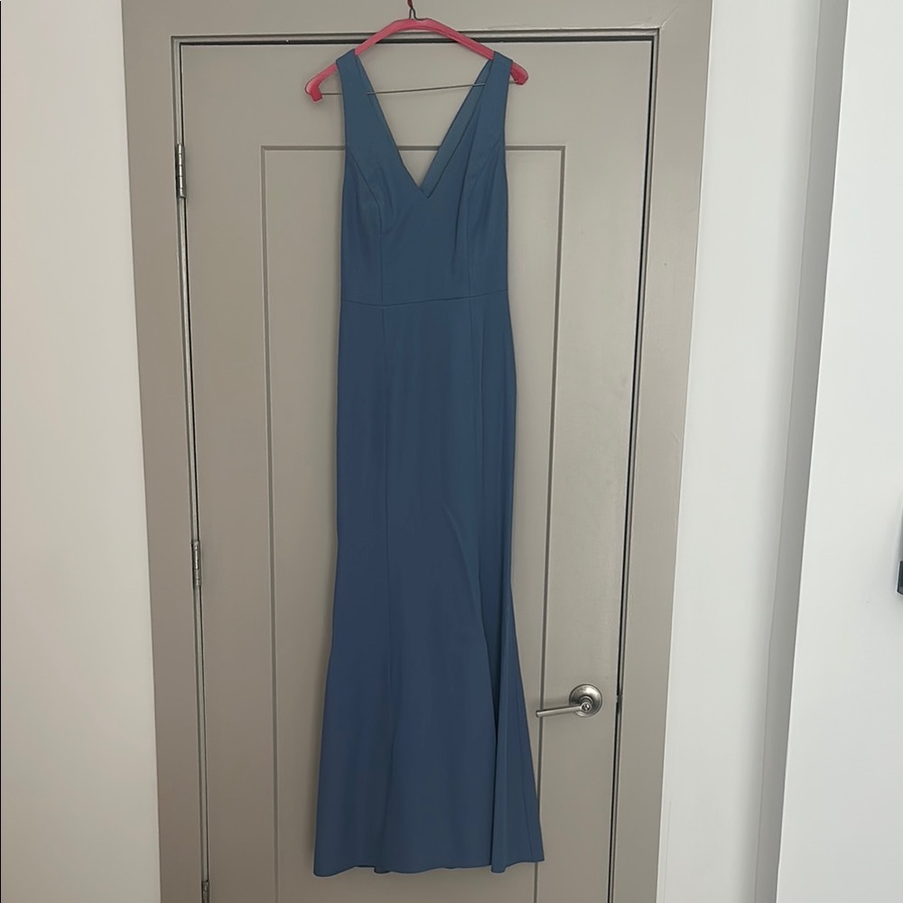 Elegant Blue Sleeveless Dress